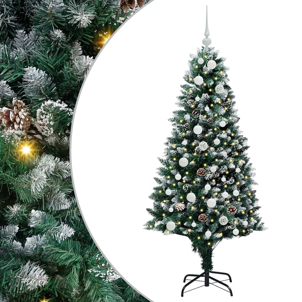 Artificial Christmas Tree with 150 LEDs with Stand Green 150 cm
