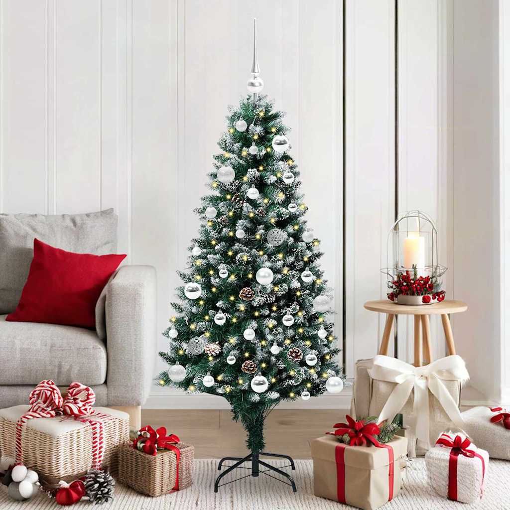 Artificial Christmas Tree with 150 LEDs with Stand Green 150 cm