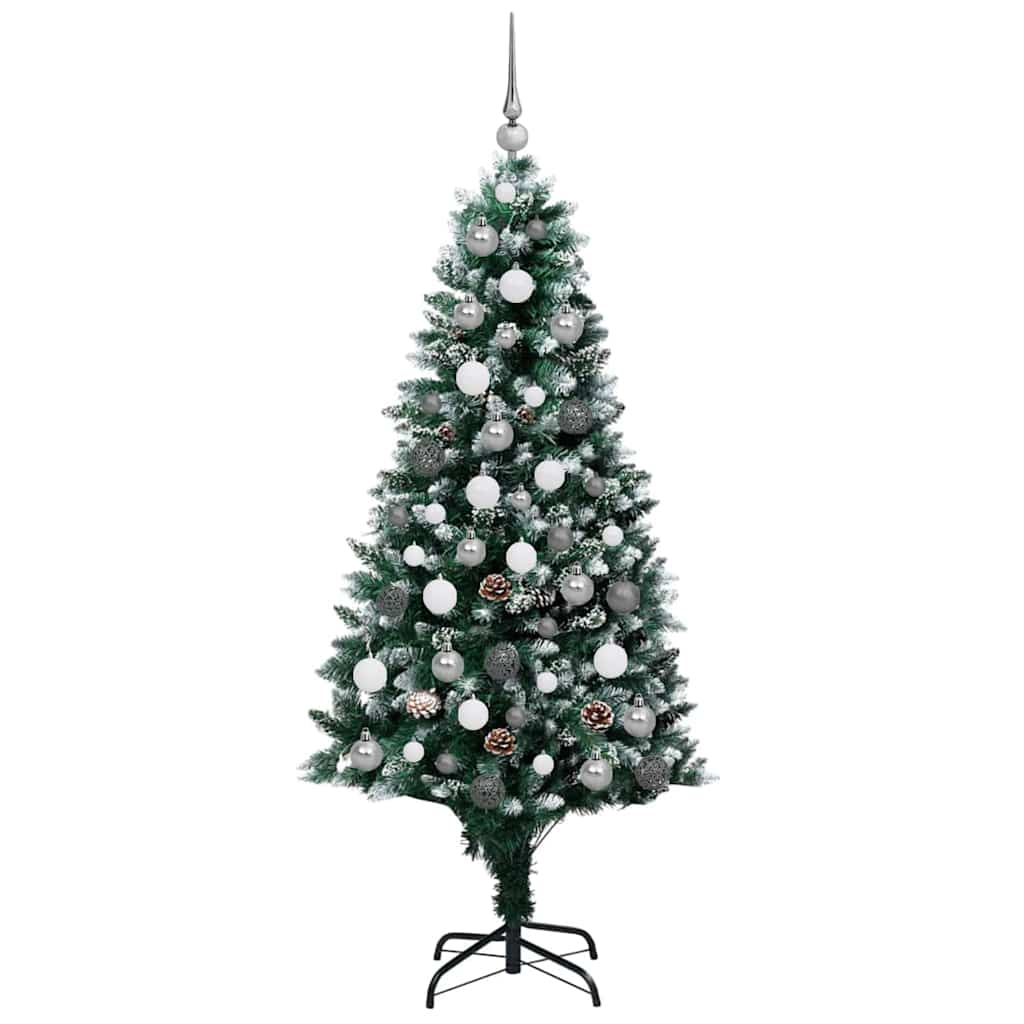 Artificial Christmas Tree with 300 LEDs with Stand Green 180 cm