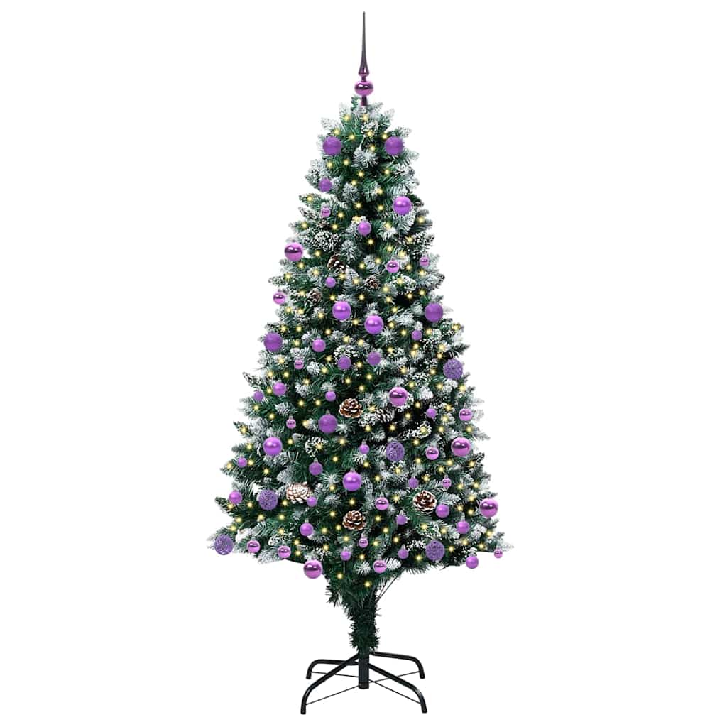 Artificial Christmas Tree with 300 LEDs with Stand Green 180 cm