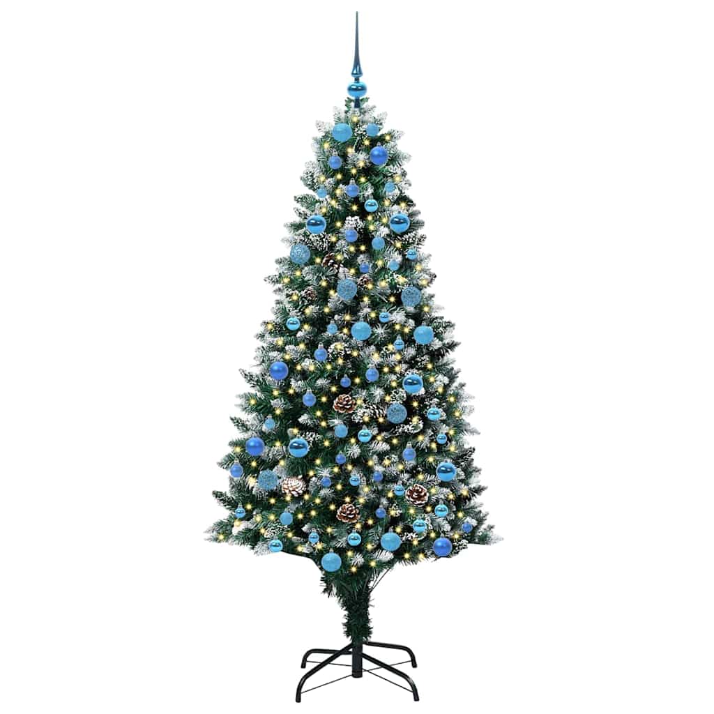 Artificial Christmas Tree with 300 LEDs with Stand Green 180 cm