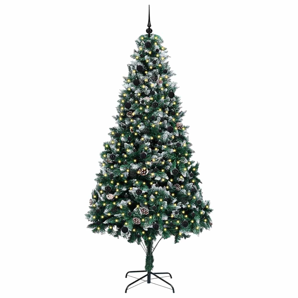 Artificial Christmas Tree with 300 LEDs with Stand Green 240 cm