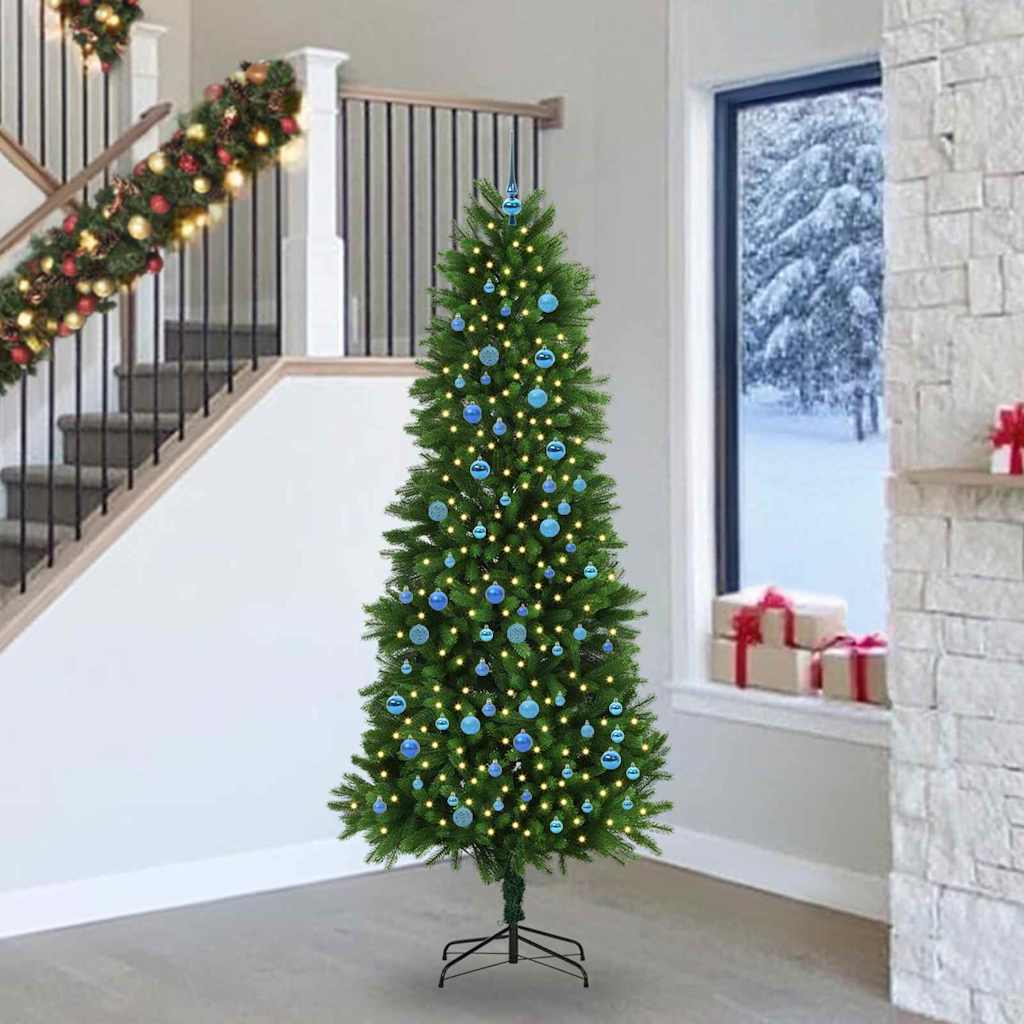 Christmas Tree with 300 LEDs with Stand Green 240 cm PE