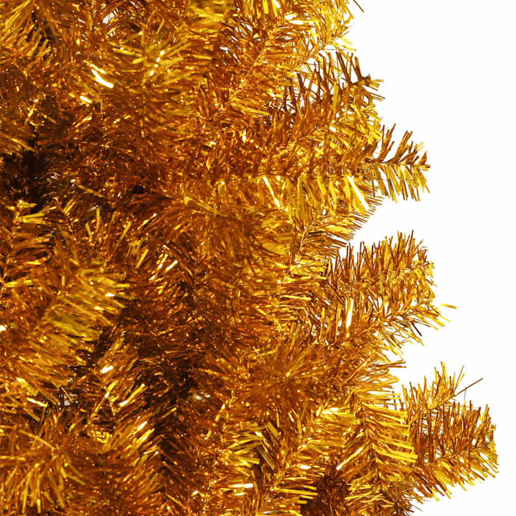 Christmas Tree with LED Light Gold 180 cm PET and Steel
