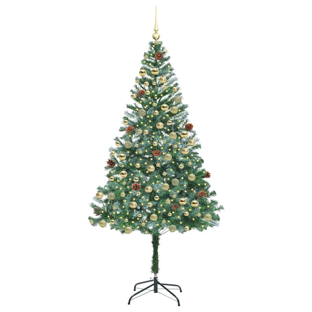 Artificial Christmas Tree Green 180 cm PVC and Steel