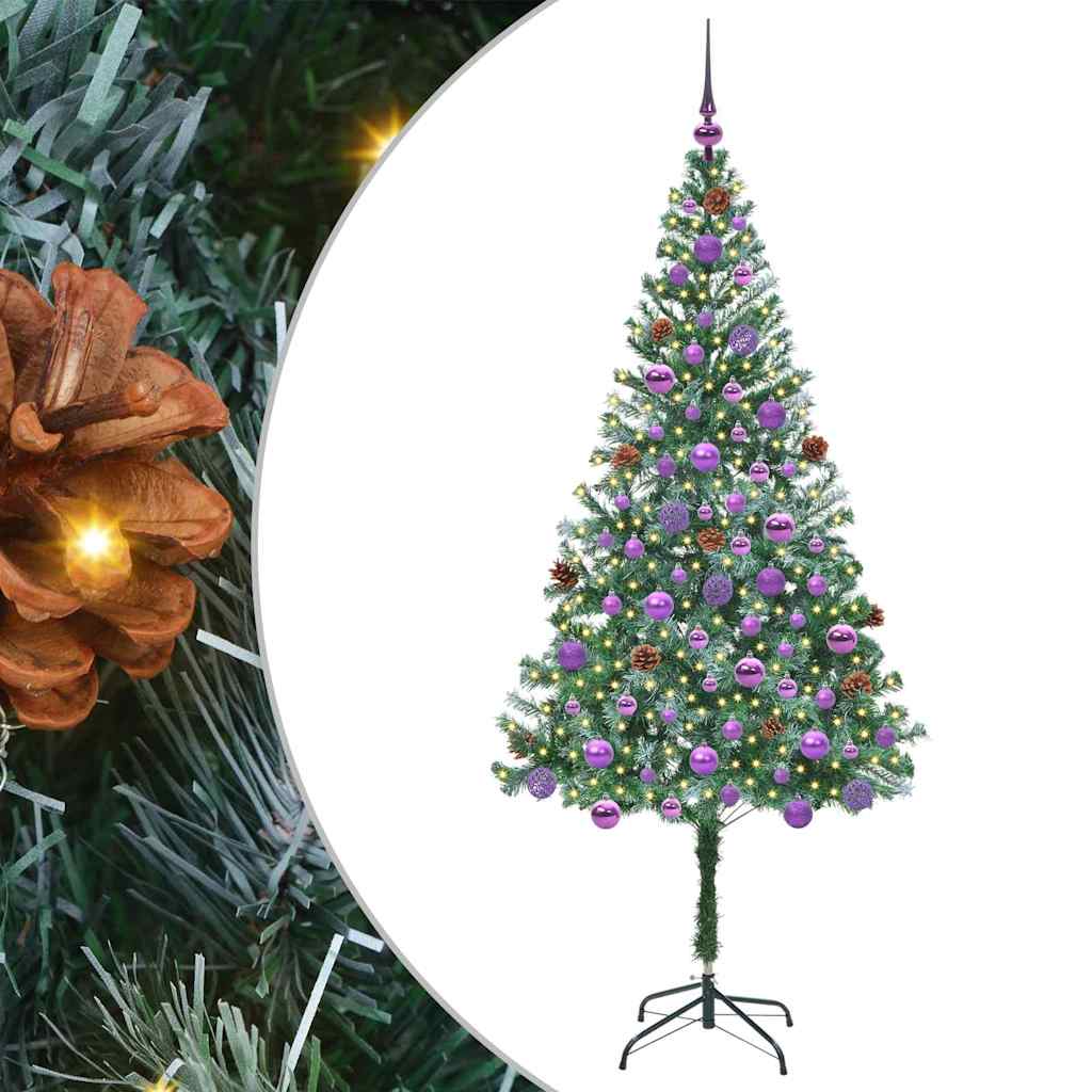 Artificial Christmas Tree with Stand Green 180 cm PVC and Steel