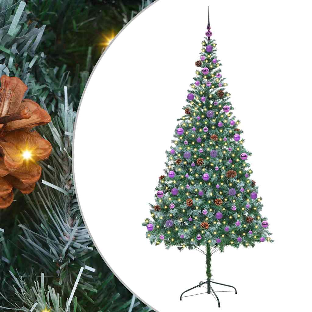 Artificial Christmas Tree with Stand Green 210 cm PVC and Steel