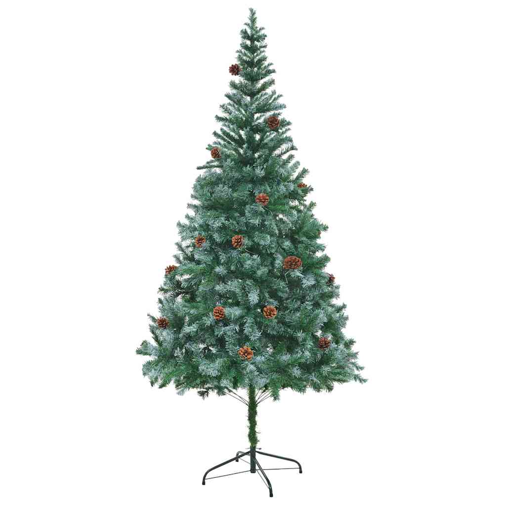 Artificial Christmas Tree with Stand Green 210 cm PVC and Steel