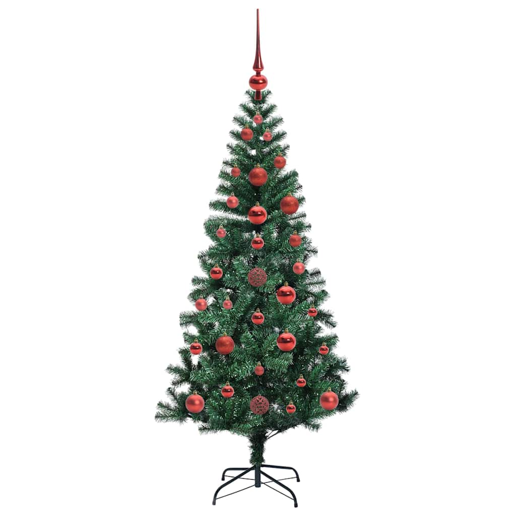 Artificial Pre-lit Christmas Tree Green 120 cm PVC and Metal