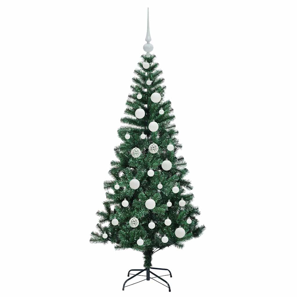 Artificial Pre-lit Christmas Tree Green 120 cm PVC and Metal