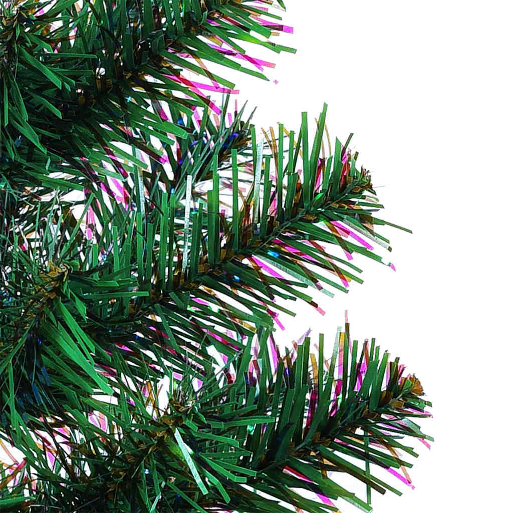 Artificial Pre-lit Christmas Tree Green 180 cm PVC and Metal