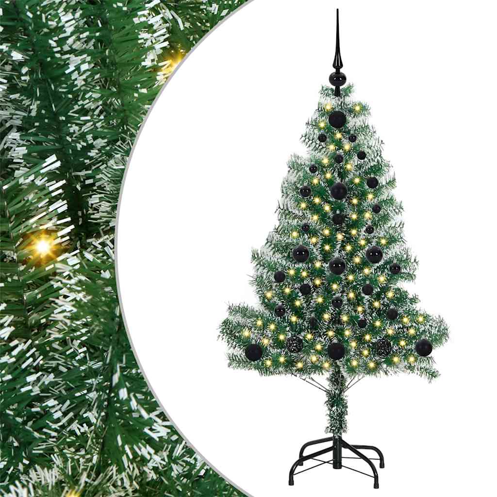 Artificial Christmas Tree Snow Flocked with LED Light 120 cm