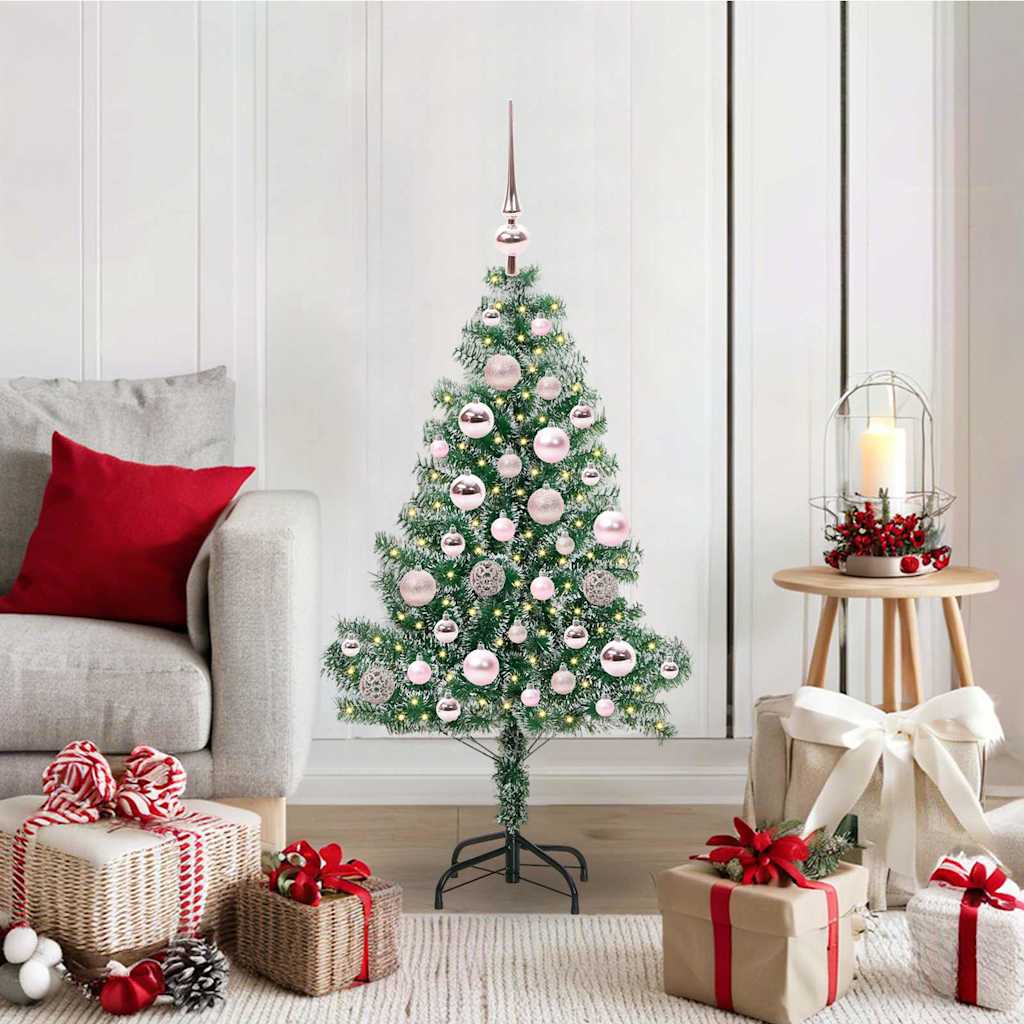 Artificial Christmas Tree Snow Flocked with LED Light 120 cm