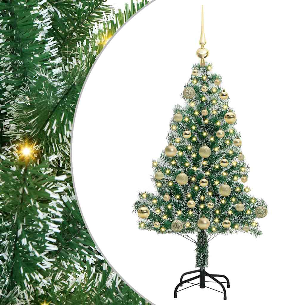 Artificial Christmas Tree Snow Flocked with LED Light 120 cm