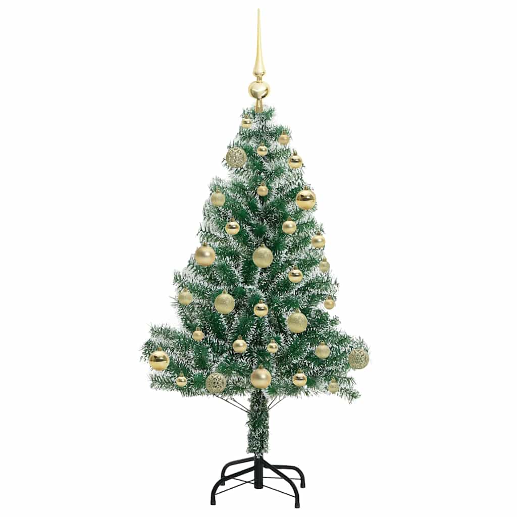 Artificial Christmas Tree Snow Flocked with LED Light 120 cm