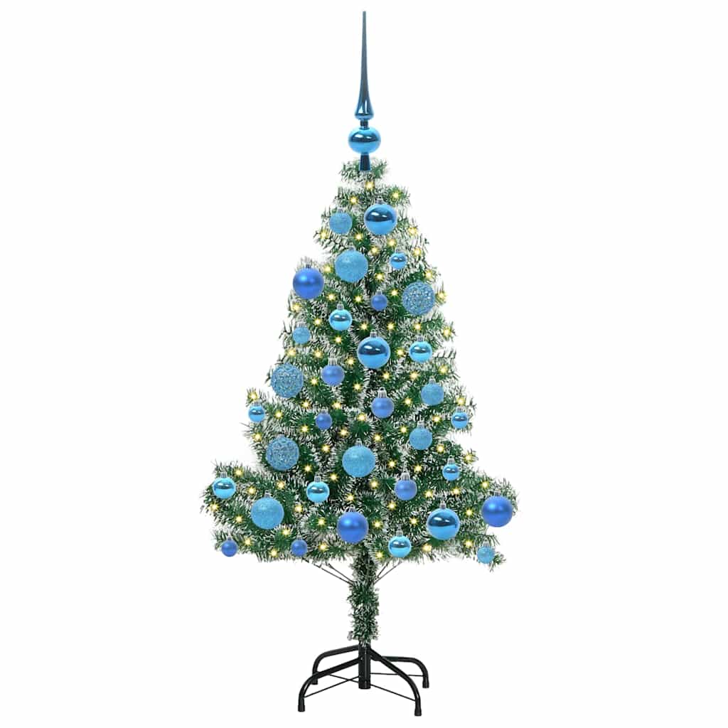 Artificial Christmas Tree Snow Flocked with LED Light 120 cm