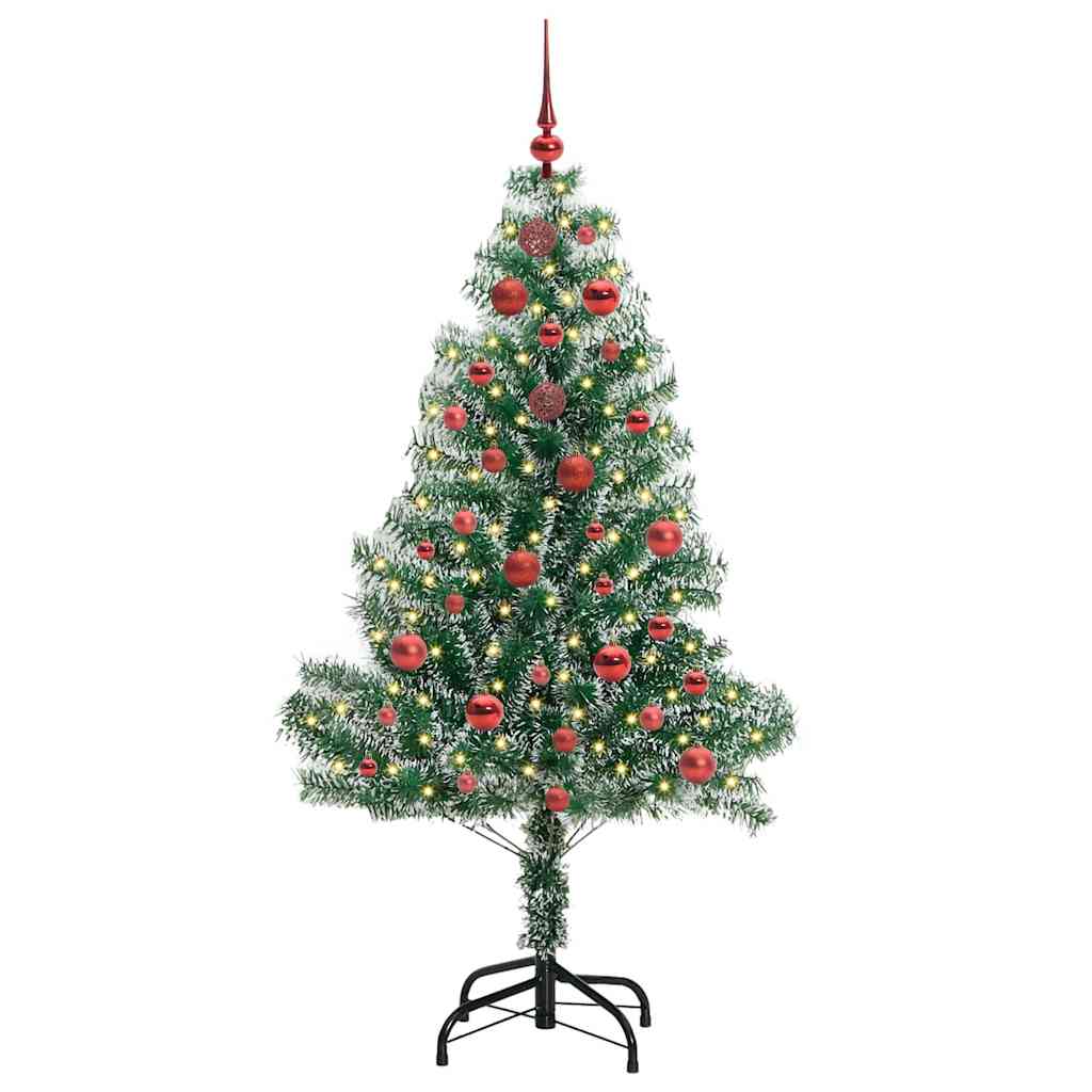 Artificial Christmas Tree Snow Flocked with LED Light 150 cm