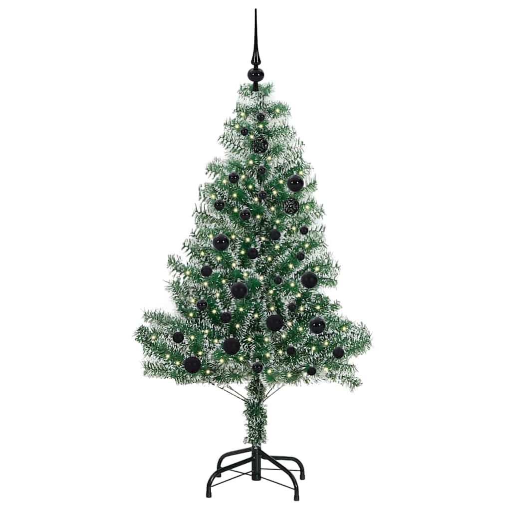 Artificial Christmas Tree Snow Flocked with LED Light 150 cm
