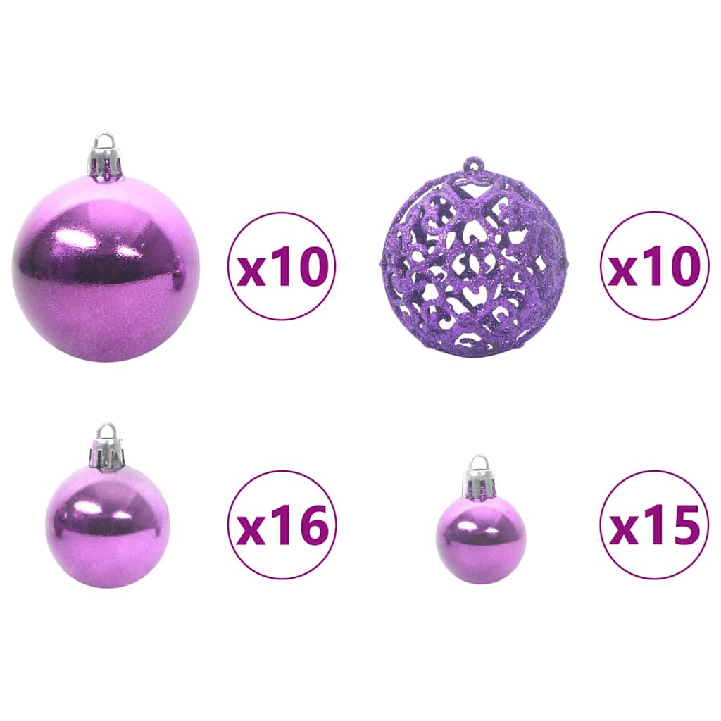 Artificial Christmas Tree Snow Flocked with LED Light 210 cm