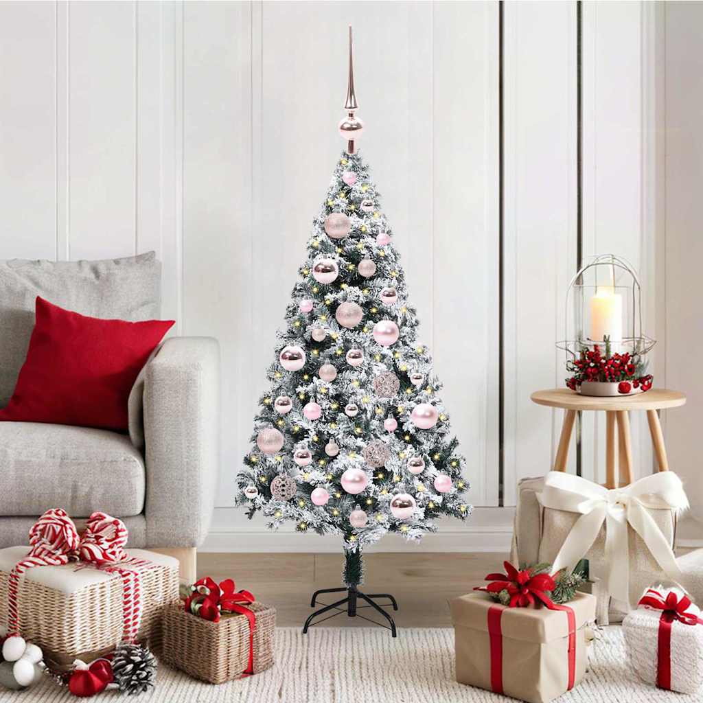 Artificial Christmas Tree with 150 LEDs with Stand White 120 cm