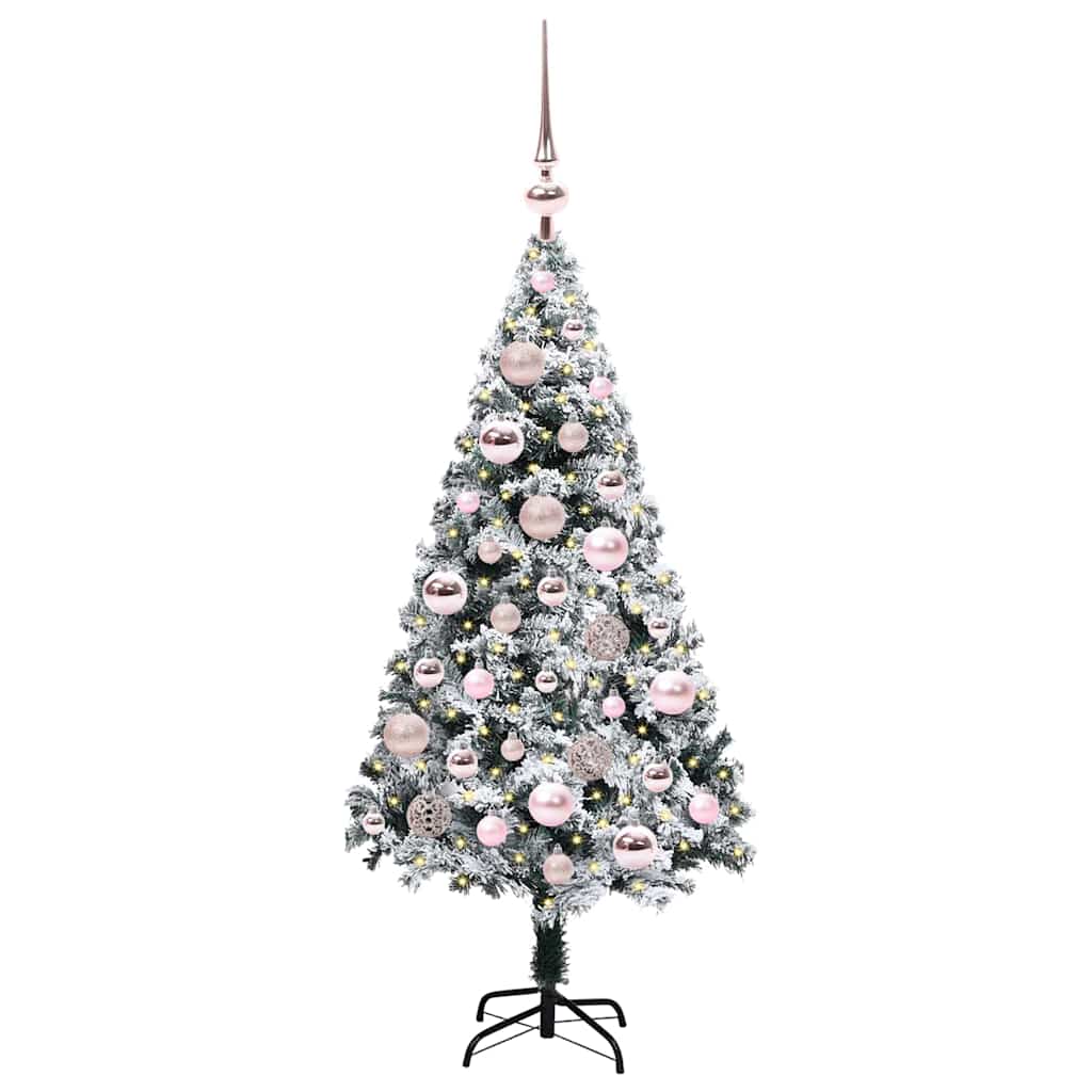 Artificial Christmas Tree with 150 LEDs with Stand White 120 cm