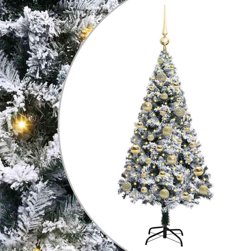 Artificial Christmas Tree with 150 LEDs with Stand White 120 cm