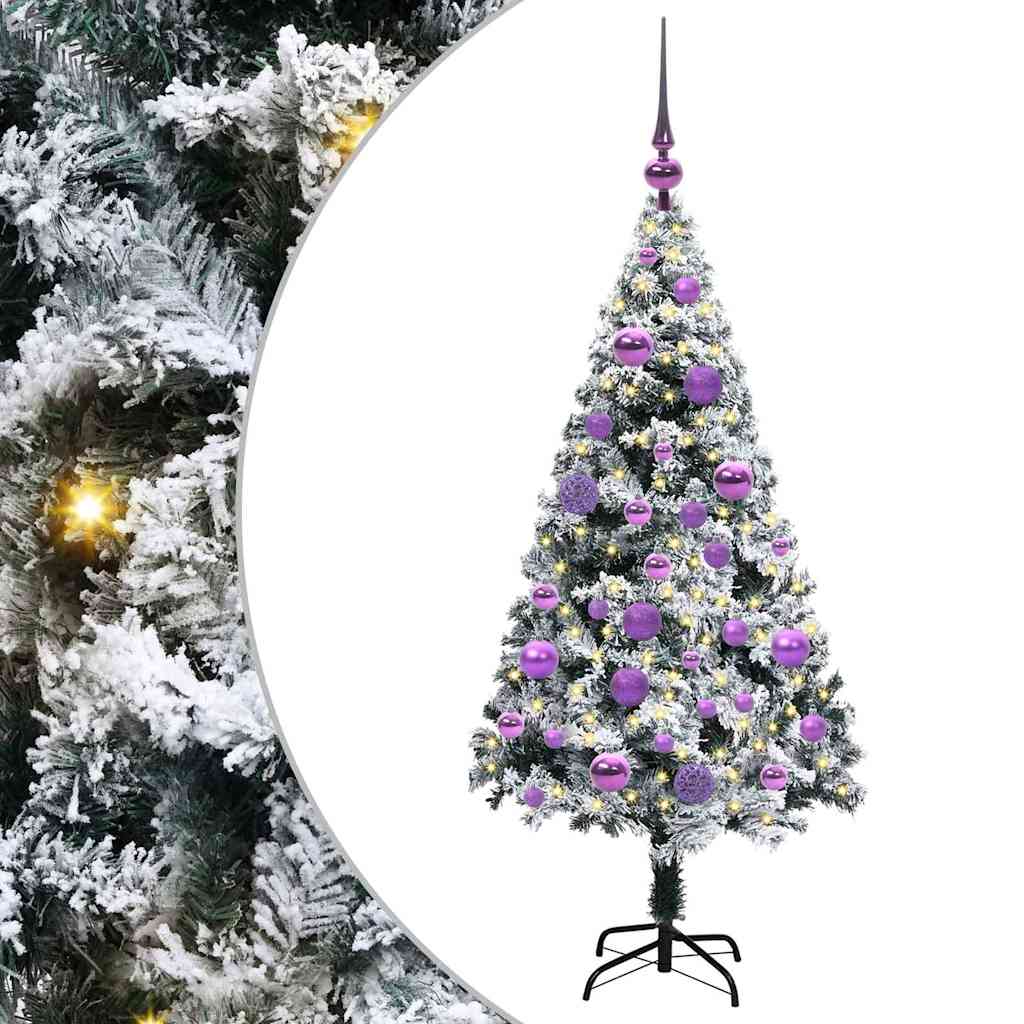 Artificial Christmas Tree with 150 LEDs with Stand White 120 cm