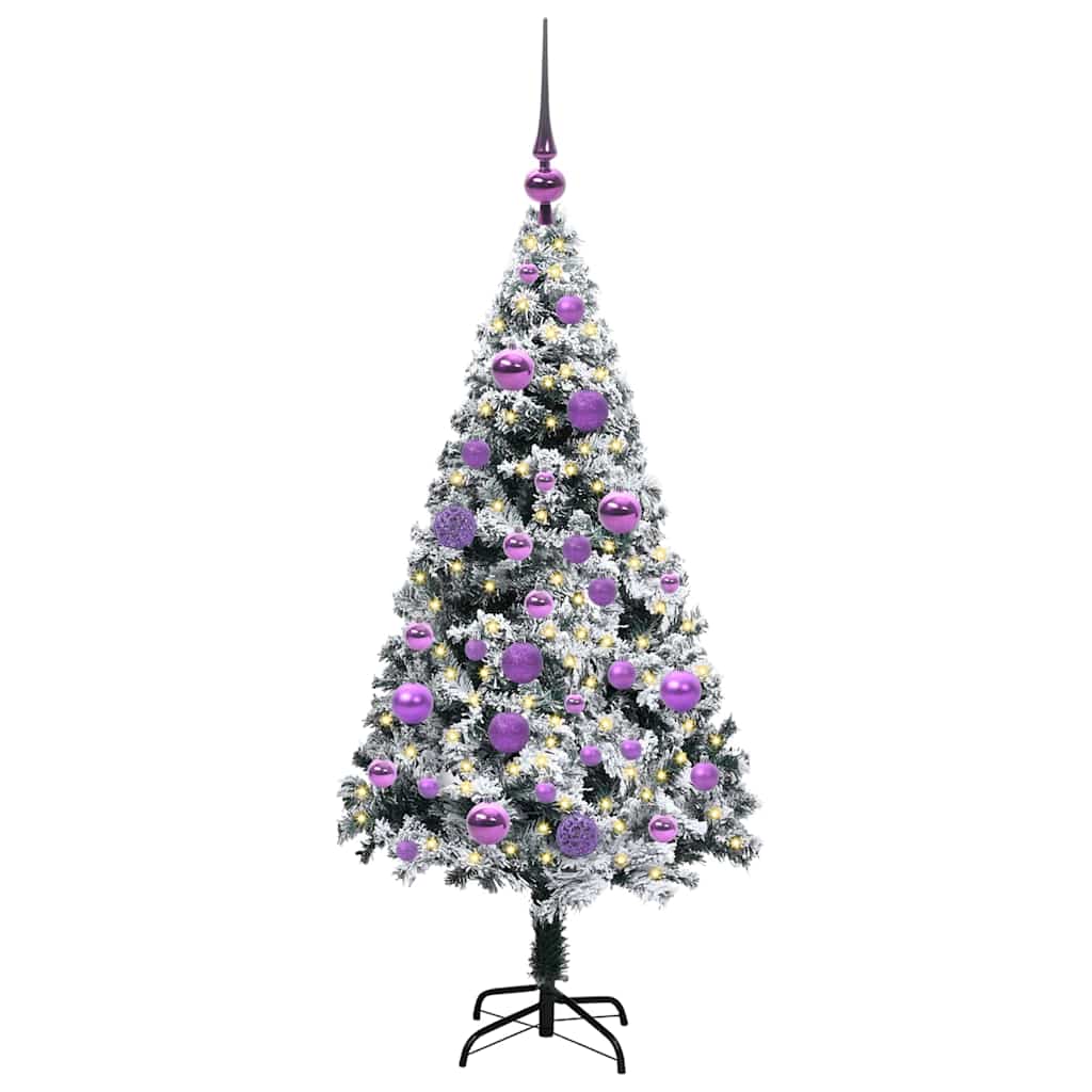 Artificial Christmas Tree with 150 LEDs with Stand White 120 cm