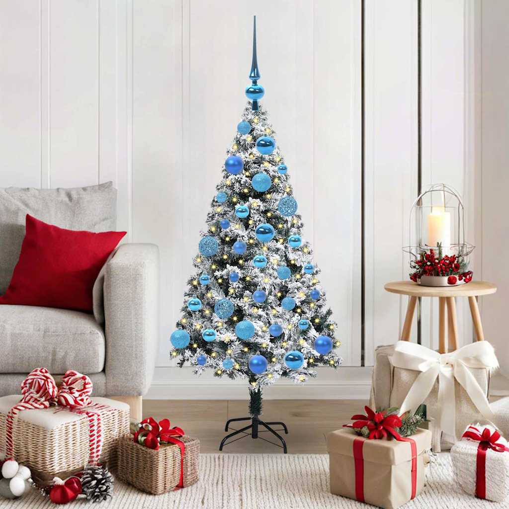 Artificial Christmas Tree with 150 LEDs with Stand White 120 cm