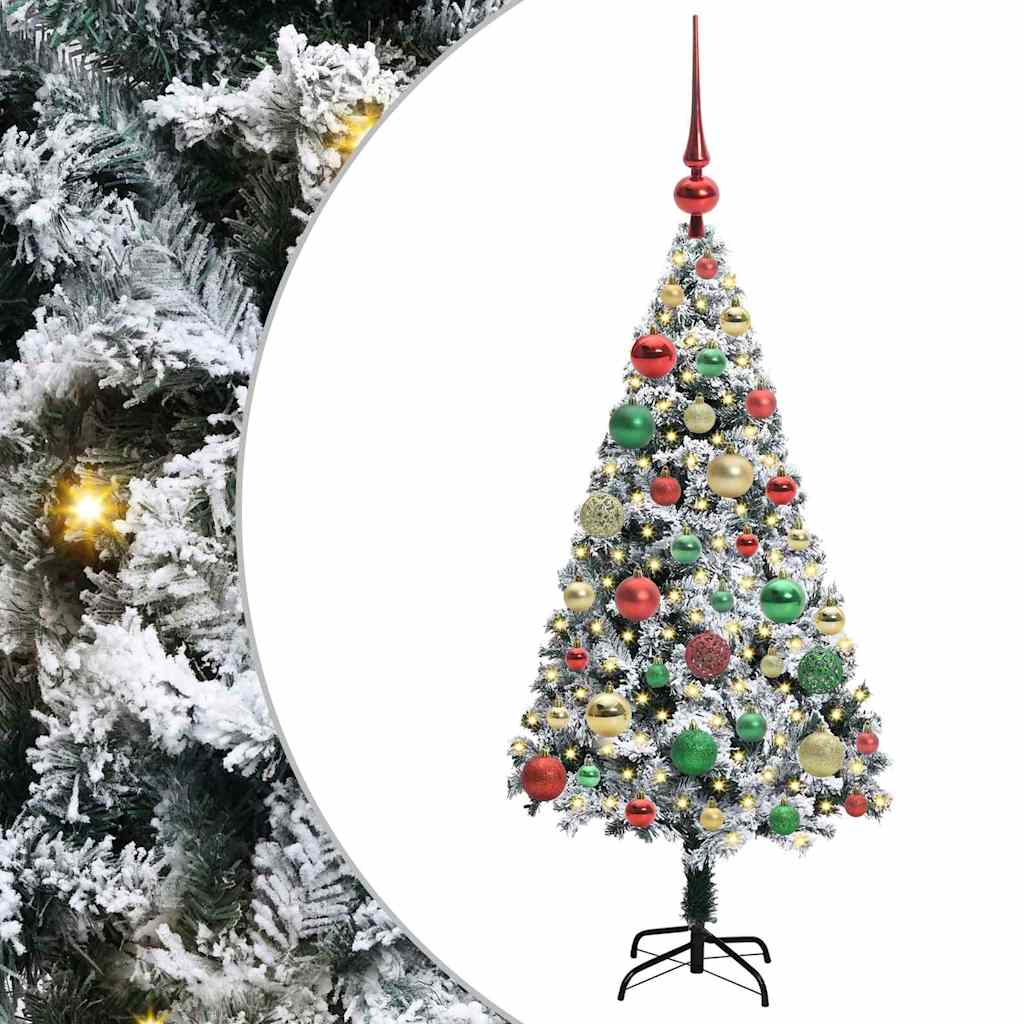 Artificial Christmas Tree with 150 LEDs with Stand White 120 cm