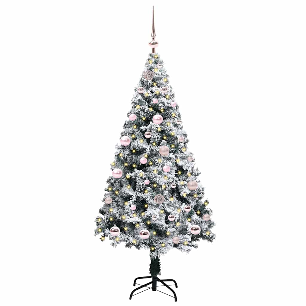 Artificial Christmas Tree with 150 LEDs with Stand White 150 cm