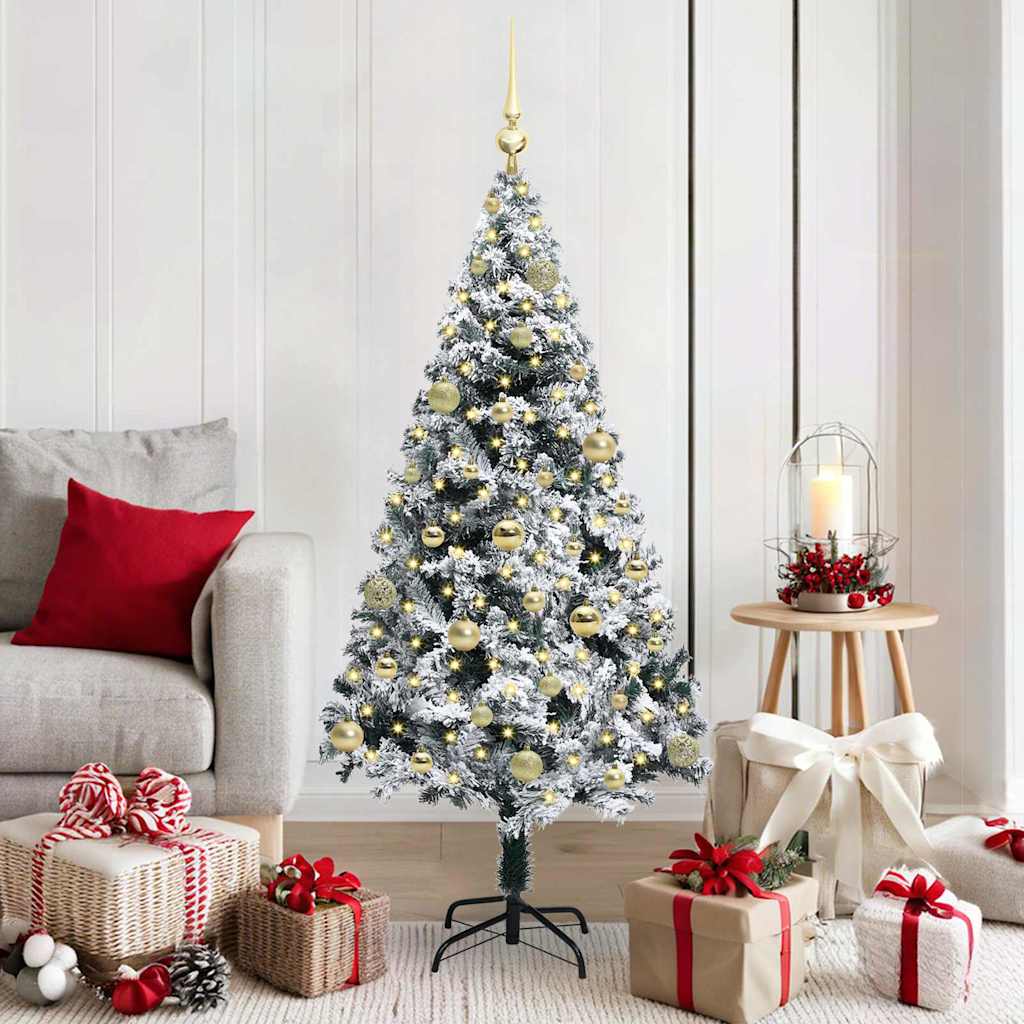 Artificial Christmas Tree with 150 LEDs with Stand White 150 cm