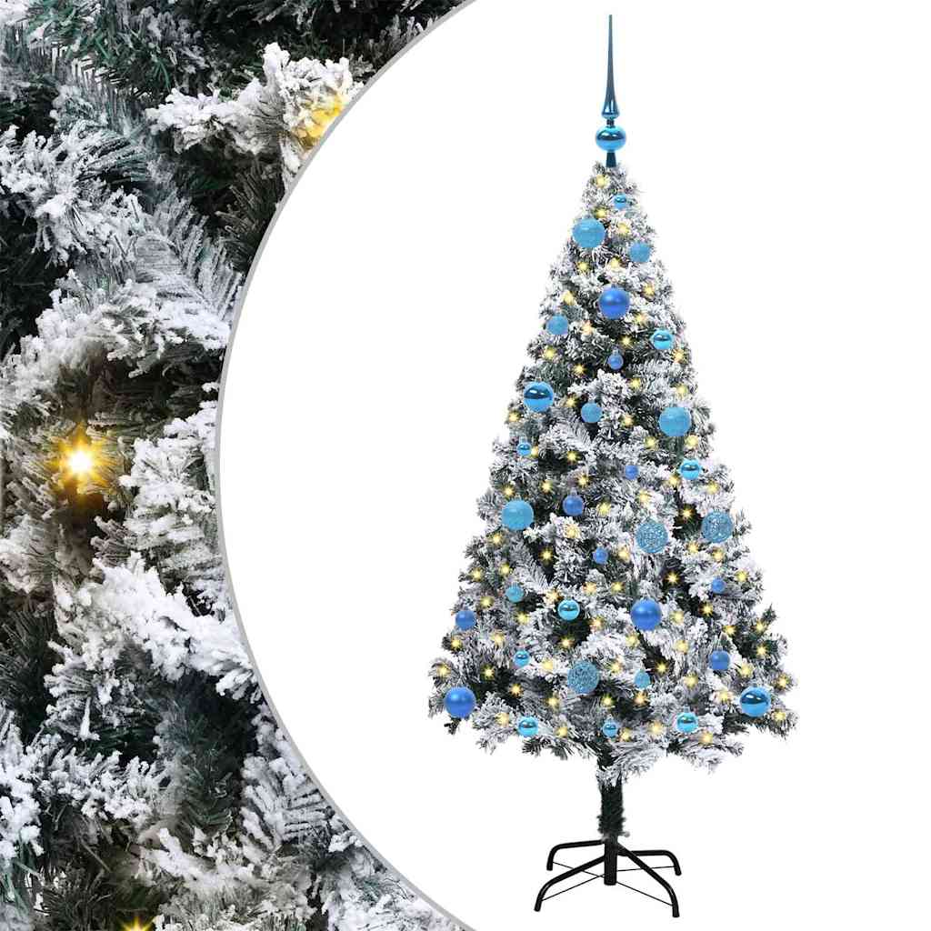 Artificial Christmas Tree with 150 LEDs with Stand White 150 cm