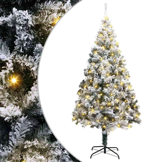 Artificial Christmas Tree with 300 LEDs with Stand White 180 cm