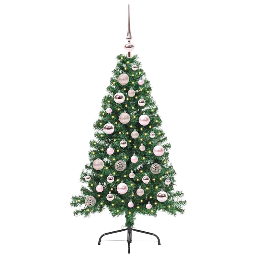 Artificial Pre-lit Christmas Tree Green 120 cm PVC