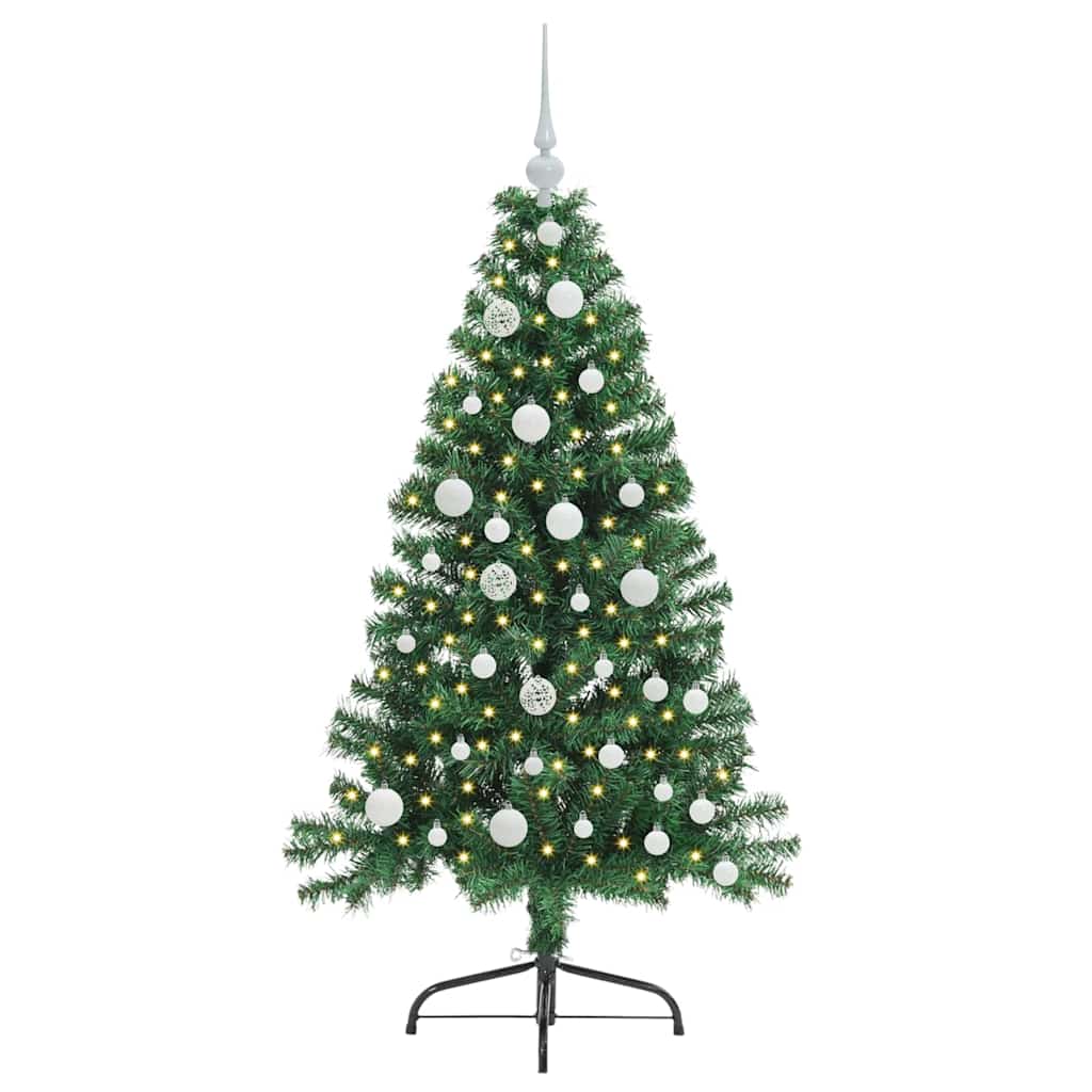 Artificial Pre-lit Christmas Tree Green 120 cm PVC