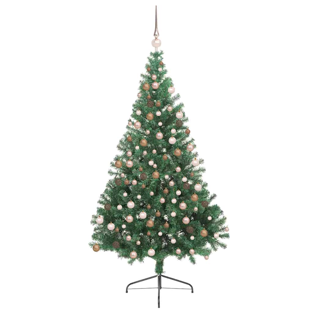 Artificial Pre-lit Christmas Tree Green 210 cm PVC