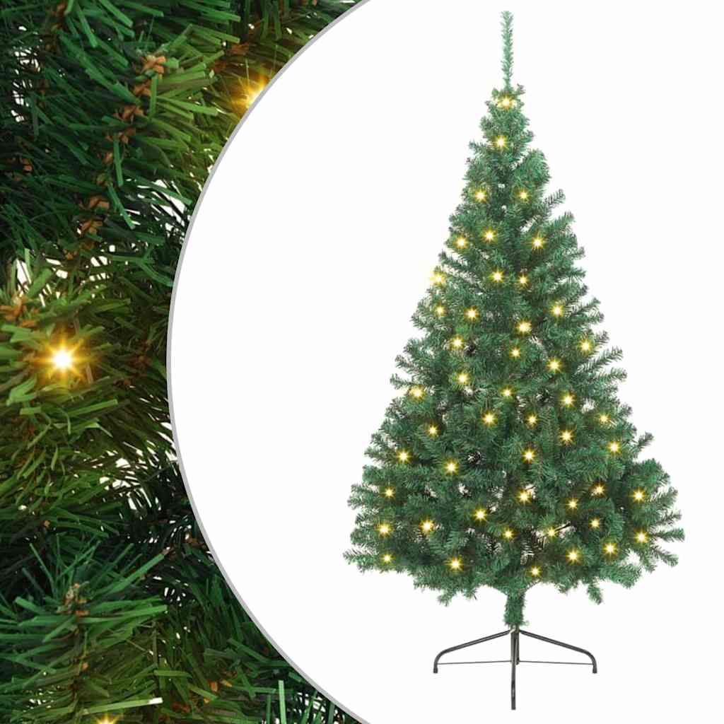 Artificial Pre-lit Christmas Tree Green 240 cm PVC