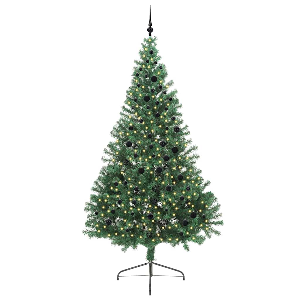 Artificial Pre-lit Christmas Tree Green 240 cm PVC