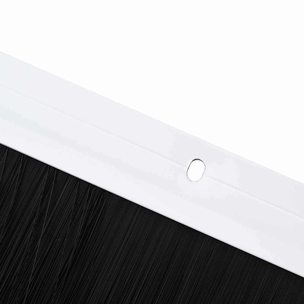 Screw-on Door Brush Seals 6 pcs White 100 cm Aluminium Alloy