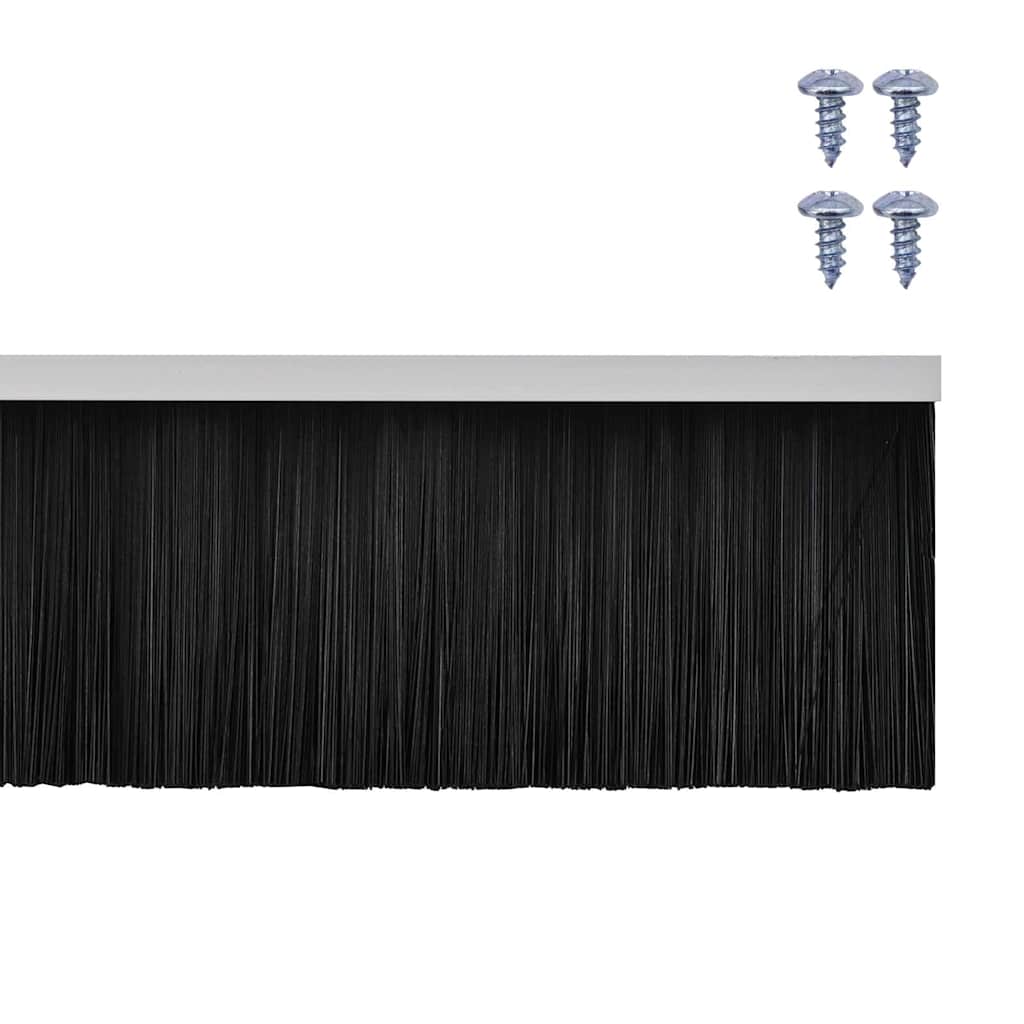 Screw-on Door Brush Seals 2 pcs White 100 cm Aluminium Alloy