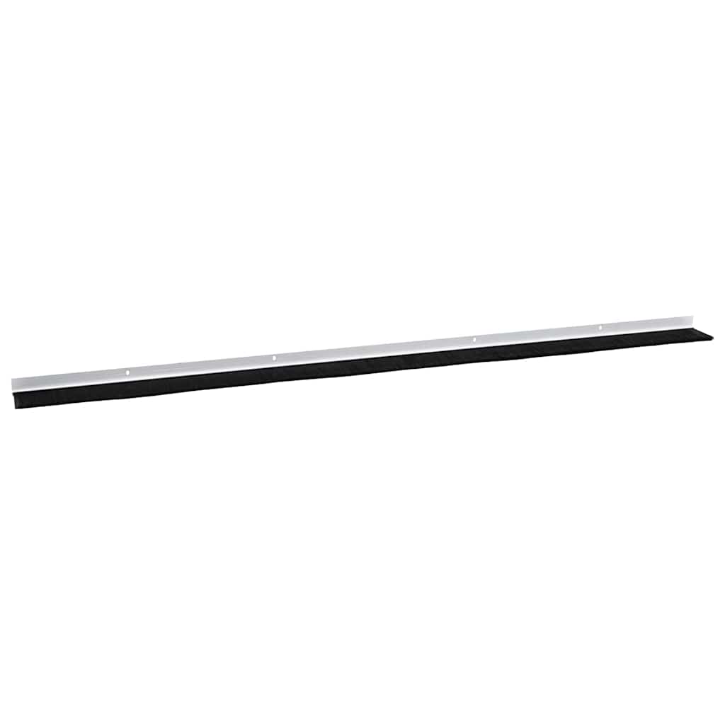 Screw-on Door Brush Seals 12 pcs White 100 cm Aluminium Alloy
