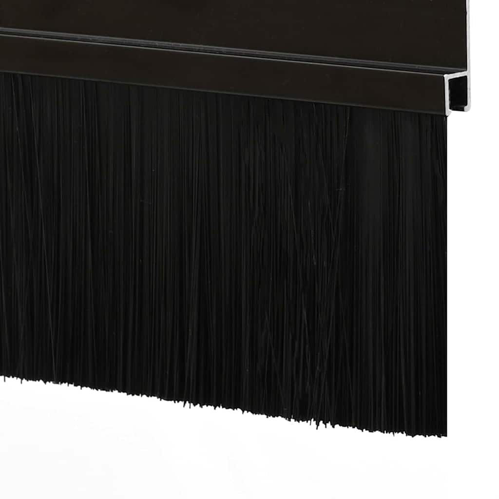 Self-adhesive Door Brush Seals 12 pcs Black 100 cm