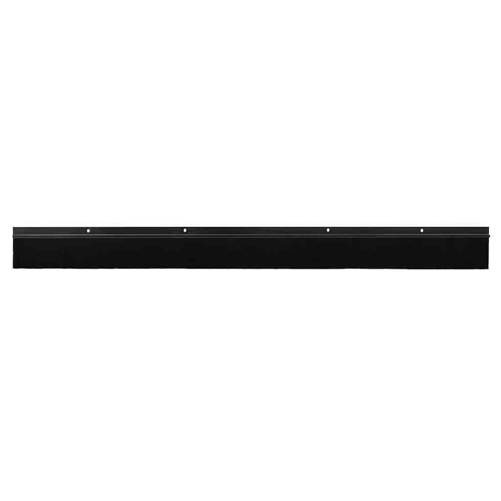 Screw-on Door Brush Seals 2 pcs Black 100 cm Aluminium Alloy