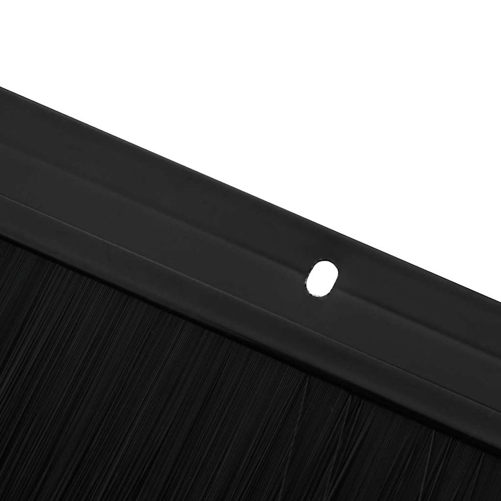 Screw-on Door Brush Seals 12 pcs Black 100 cm Aluminium Alloy