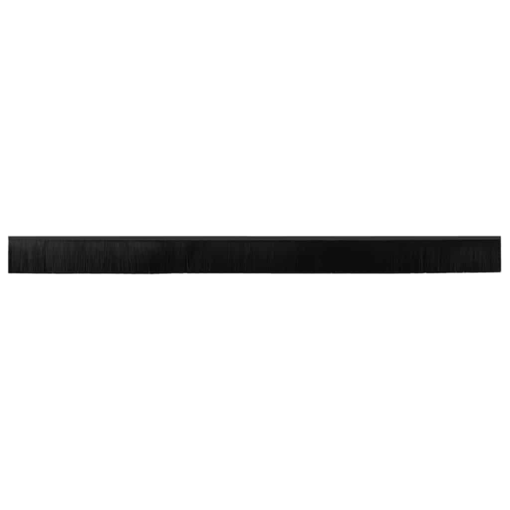 Screw-on Door Brush Seals 6 pcs Black 100 cm Aluminium Alloy
