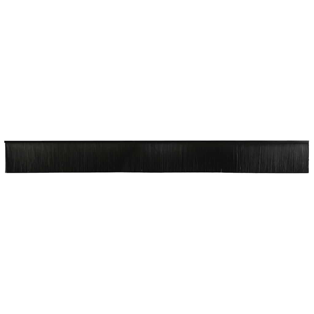 Screw-on Door Brush Seals 6 pcs Black 100 cm Aluminium Alloy