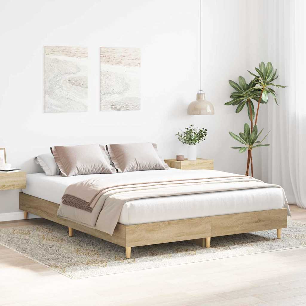 Bed Frame 2 pcs Sonoma 152 x 203 cm Engineered Wood