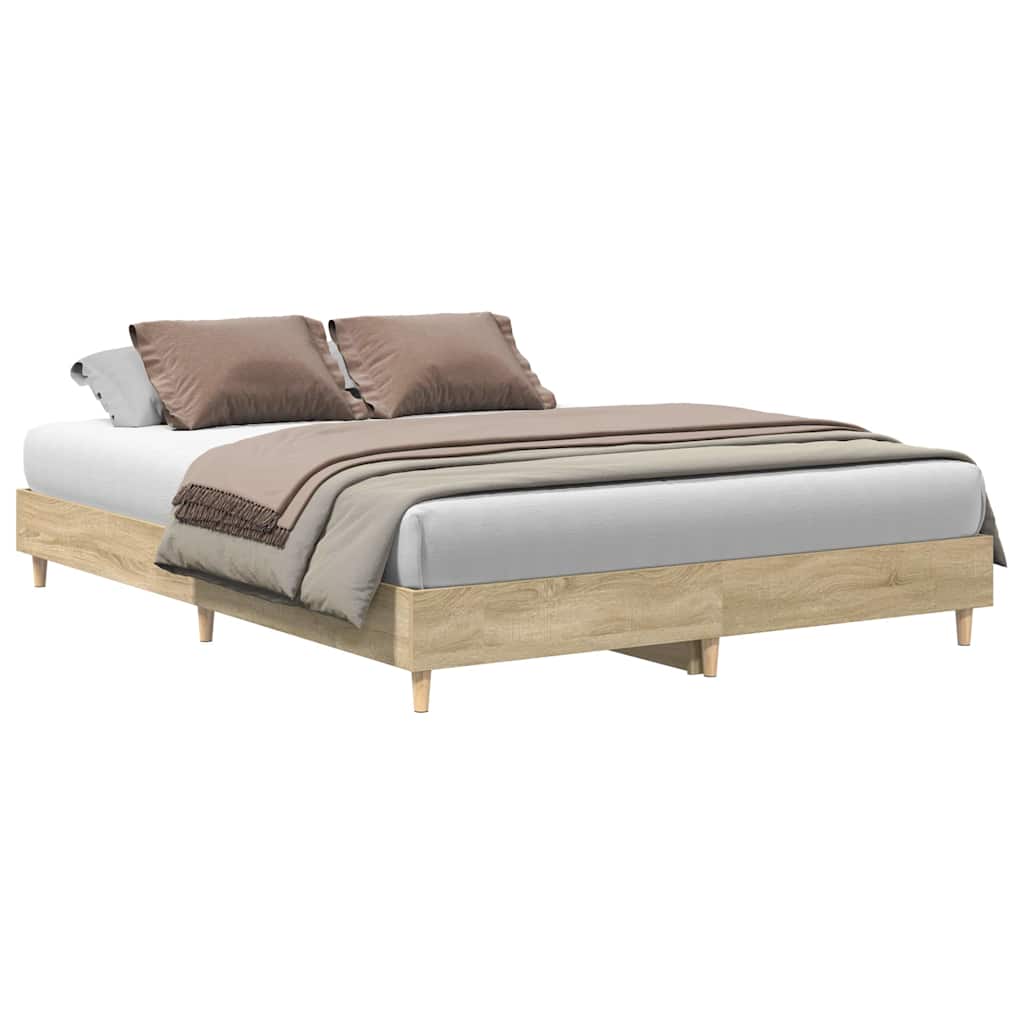 Bed Frame 2 pcs Sonoma 152 x 203 cm Engineered Wood