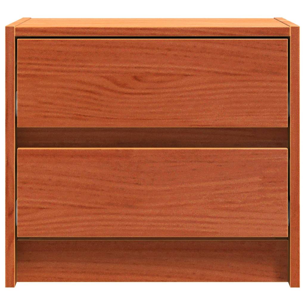 Bedside Tables Wax Brown 40 x 30.5 x 35.5 cm Pine Wood